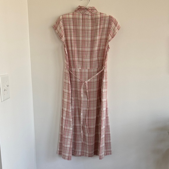 April Cornell Springtime Check Porch Dress in Rose Sage - Picture 9 of 14